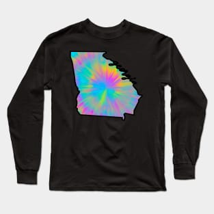 Tie Dye State of Georgia Long Sleeve T-Shirt